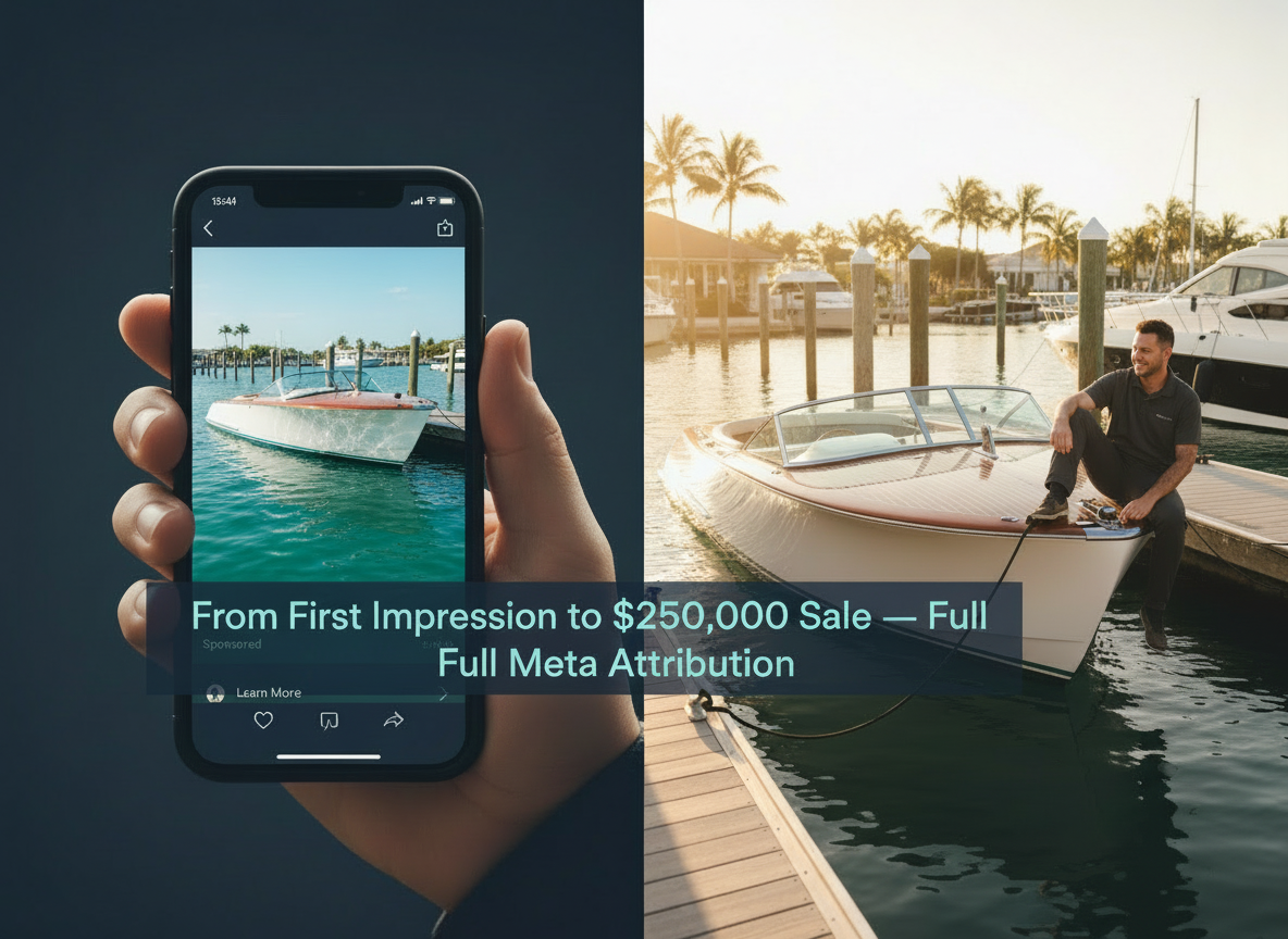 Chris-Craft $250,000 boat sold through Meta advertising — Legacy Marine Fort Lauderdale Florida