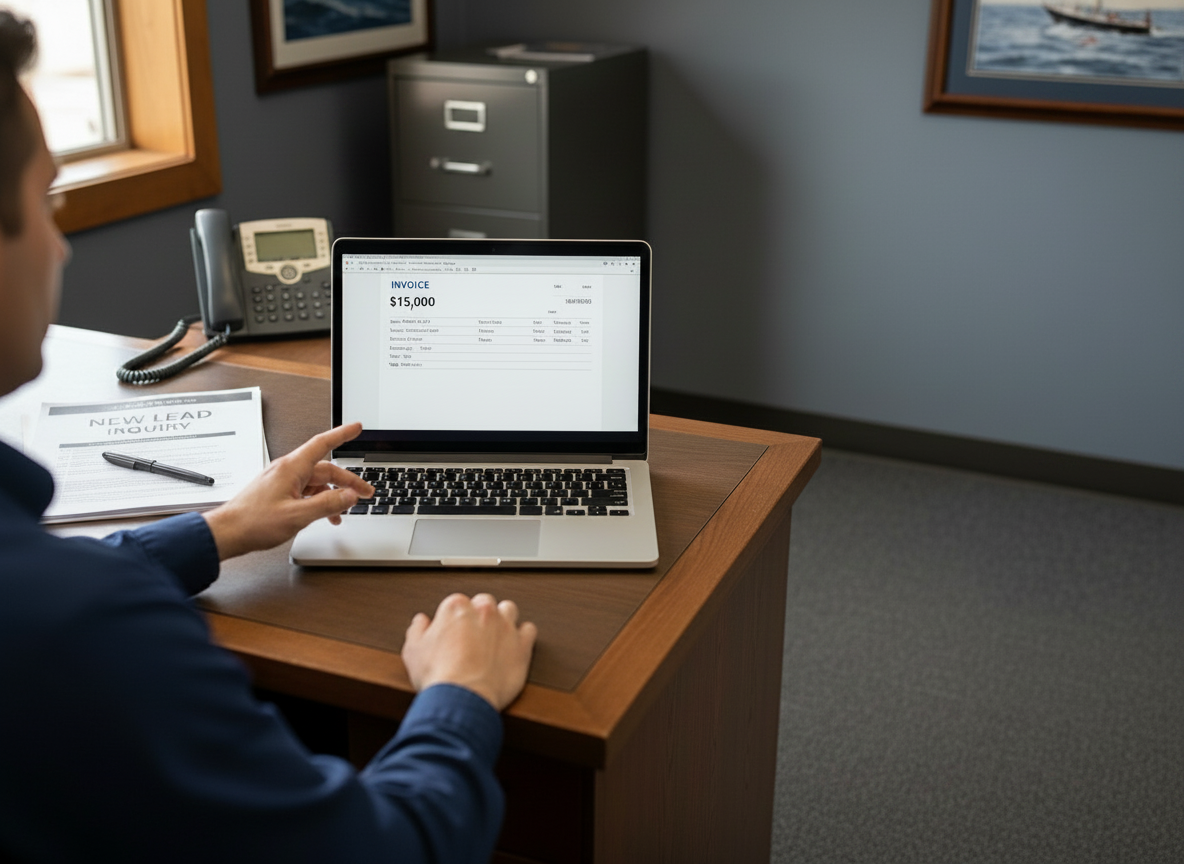 Boat dealer paying high invoice on third-party listing platform — Legacy Marine case study